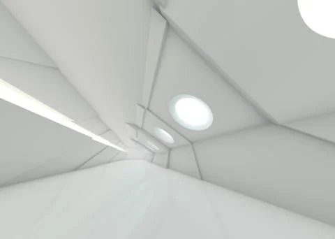 Abstract modern architecture background. 3D Stock Illustration