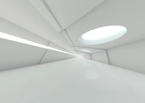 Abstract modern architecture background. 3D Illustrazione stock