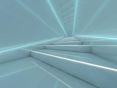 Abstract modern architecture background. 3D rendering Illustrazione stock