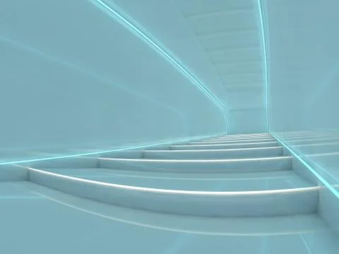 Abstract modern architecture background. 3D rendering Stock Illustration