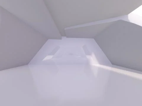 Abstract modern architecture background. 3D Stock Illustration