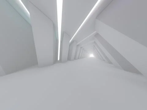 Abstract modern architecture background. 3D Illustrazione stock