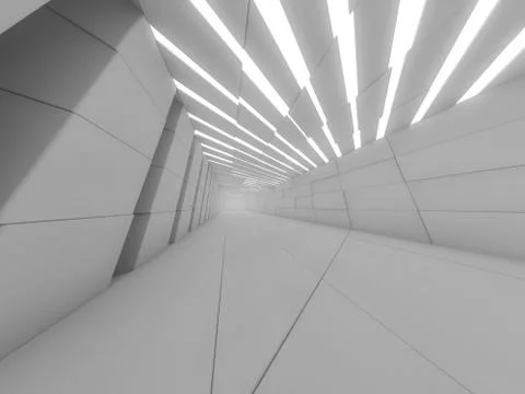 Abstract modern architecture background. 3D Stock Illustration