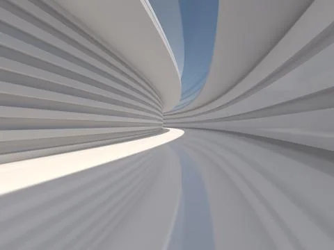 Abstract modern architecture background. 3D Stock Illustration
