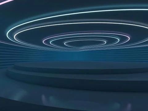 Abstract modern architecture background. 3D Stock Illustration