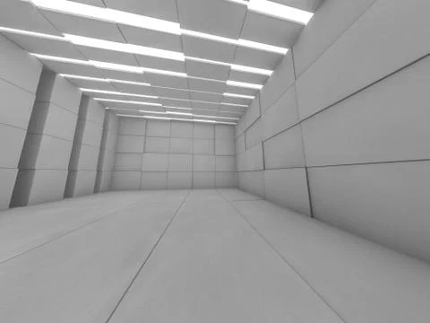 Abstract modern architecture background. 3D Illustrazione stock