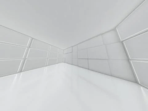 Abstract modern architecture background. 3D Stock Illustration