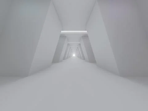 Abstract modern architecture background. 3D Stock Illustration
