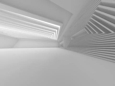 Abstract modern architecture background. 3D Illustrazione stock