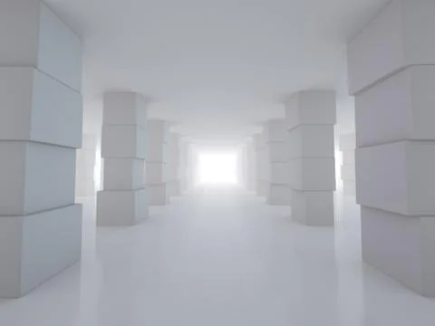 Abstract modern architecture background. 3D Stock Illustration