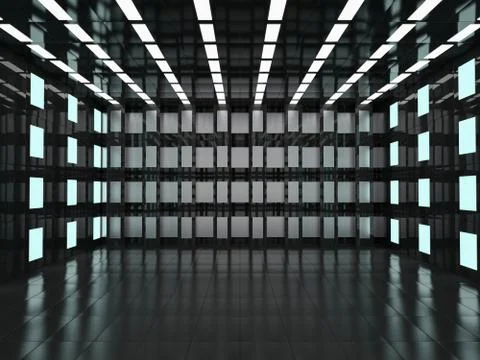 Abstract modern architecture background. 3D Illustrazione stock