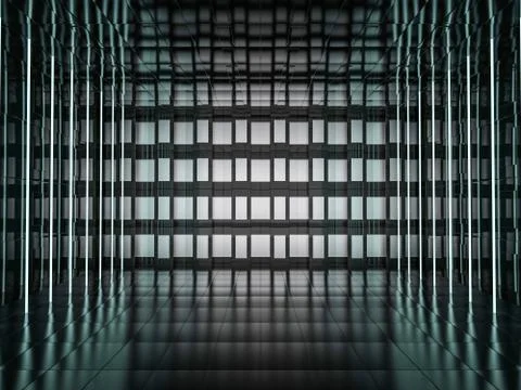 Abstract modern architecture background. 3D Stock Illustration