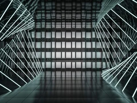 Abstract modern architecture background. 3D Stock Illustration