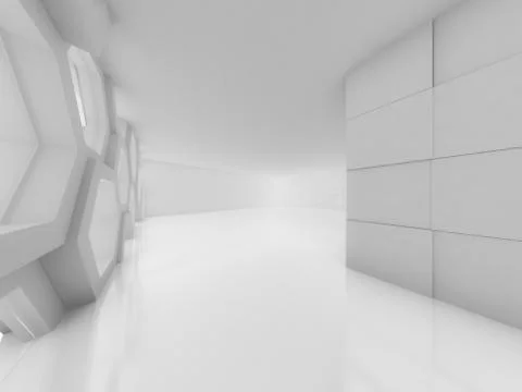Abstract modern architecture background. 3D Stock Illustration
