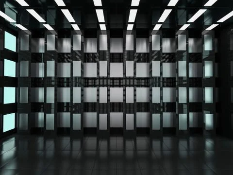 Abstract modern architecture background. 3D Stock Illustration