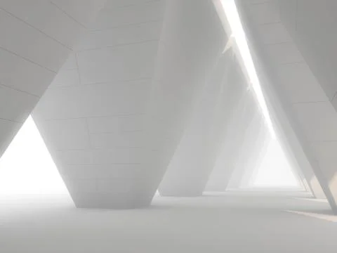 Abstract modern architecture background. 3D Stock Illustration