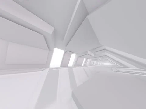 Abstract modern architecture background. 3D Stock Illustration