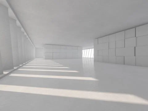 Abstract modern architecture background. 3D Stock Illustration