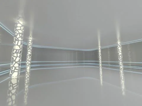 Abstract modern architecture background. 3D Stock Illustration