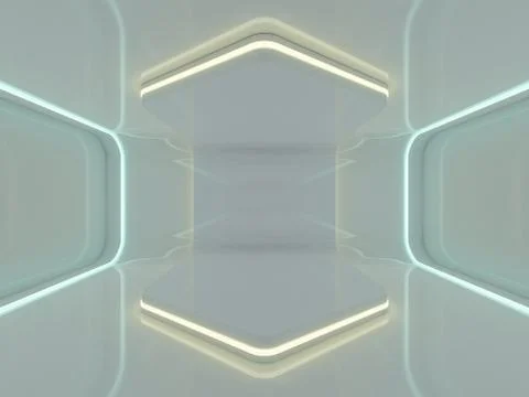 Abstract modern architecture background. 3D Stock Illustration