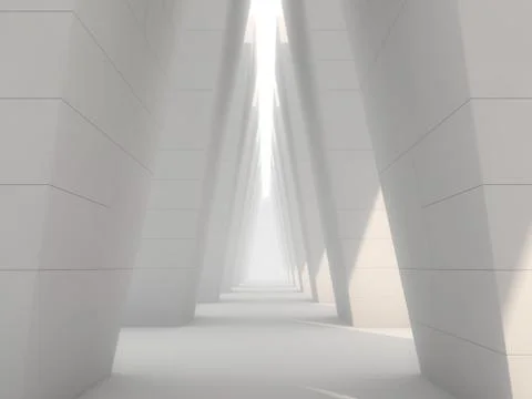 Abstract modern architecture background. 3D Stock Illustration