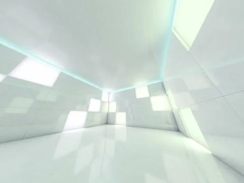 Abstract modern architecture background. 3D Stock Illustration