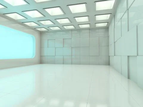 Abstract modern architecture background. 3D Stock Illustration
