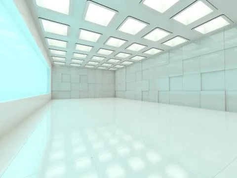 Abstract modern architecture background. 3D Stock Illustration