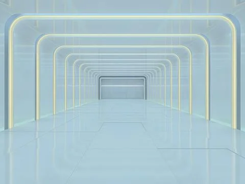 Abstract modern architecture background. 3D Illustrazione stock