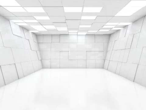 Abstract modern architecture background. 3D rendering Stock Photos
