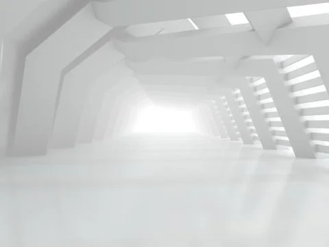 Abstract modern architecture background. 3D rendering Stock Photos