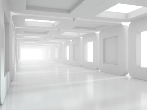 Abstract modern architecture background. 3D rendering Fotos de archivo