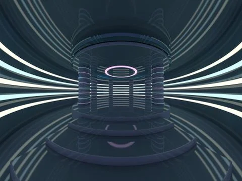 Abstract modern architecture background. 3D rendering Fotos de archivo
