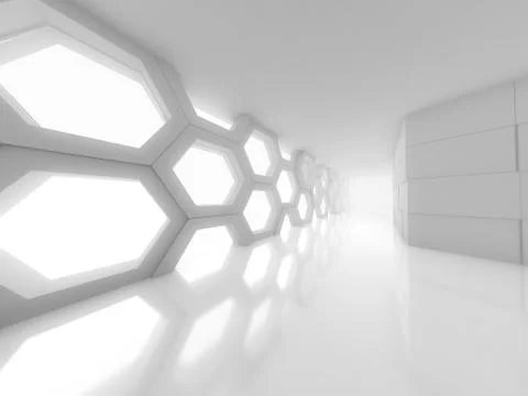 Abstract modern architecture background. 3D Stock Photos