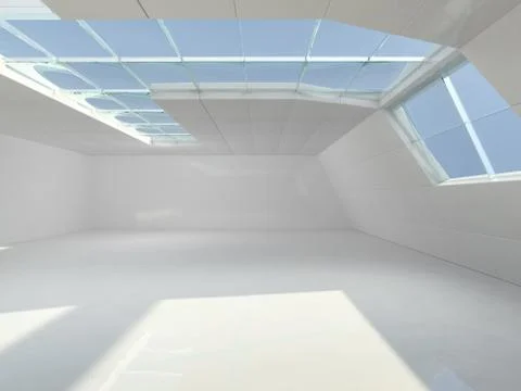 Abstract modern architecture background, empty white open space Stock Illustration