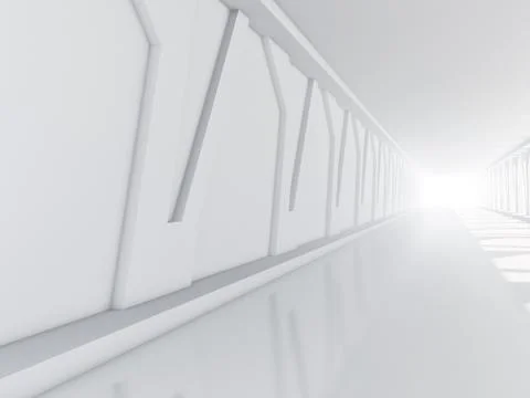 Abstract modern architecture background, empty white open space Stock Illustration