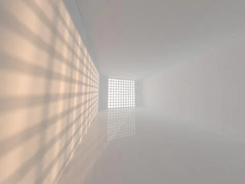 Abstract modern architecture background, empty white open space Stock Illustration