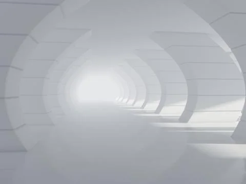 Abstract modern architecture background, empty white open space Stock Illustration