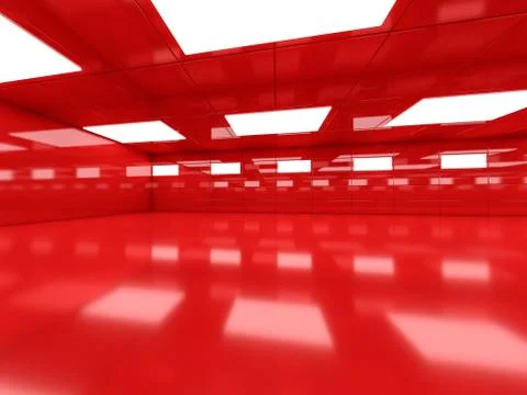 Abstract modern architecture background, empty open space interi Stock Illustration