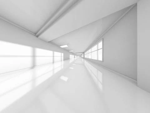 Abstract modern architecture background, empty white open space Stock Illustration