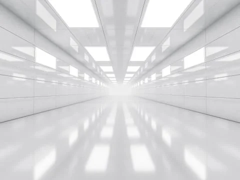 Abstract modern architecture background, empty white open space Stock Illustration