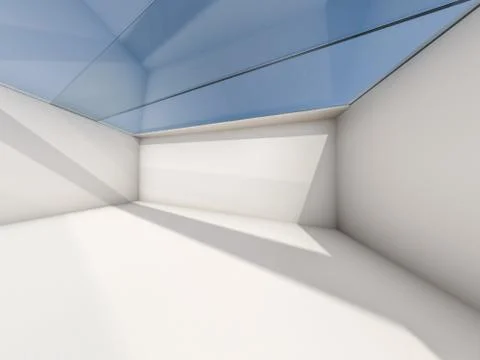 Abstract modern architecture background, empty white open space Stock Illustration