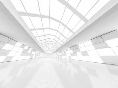 Abstract modern architecture background, empty white open space Stock Illustration