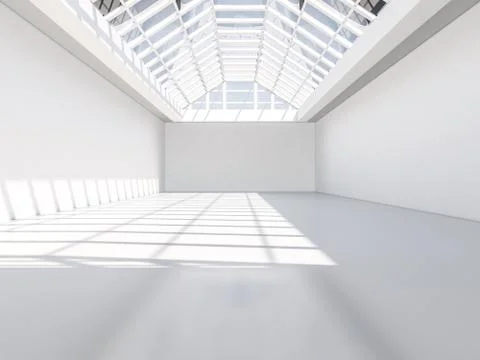 Abstract modern architecture background, empty white open space Stock Illustration