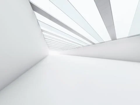 Abstract modern architecture background, empty white open space Stock Illustration