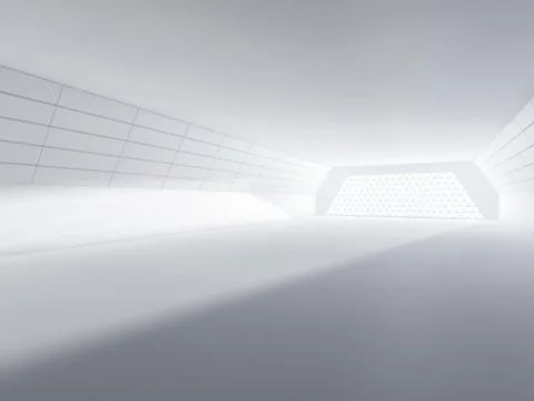 Abstract modern architecture background, empty white open space Stock Illustration