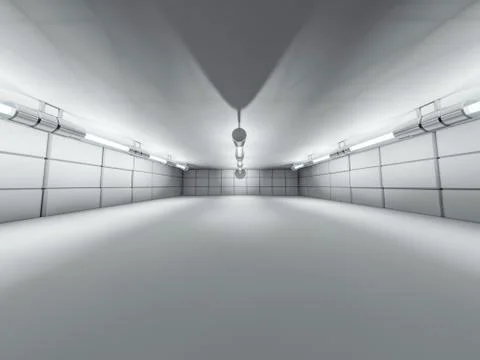 Abstract modern architecture background, empty white open space Stock Illustration