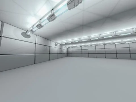 Abstract modern architecture background, empty white open space Stock Illustration