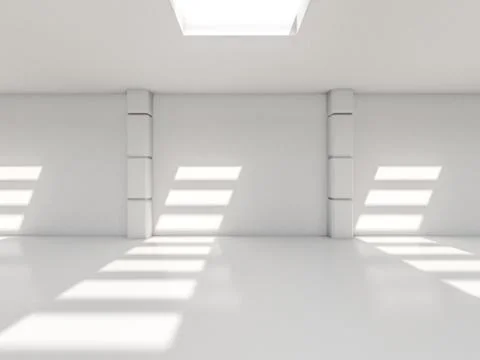 Abstract modern architecture background, empty white open space Stock Illustration