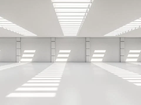 Abstract modern architecture background, empty white open space Stock Illustration